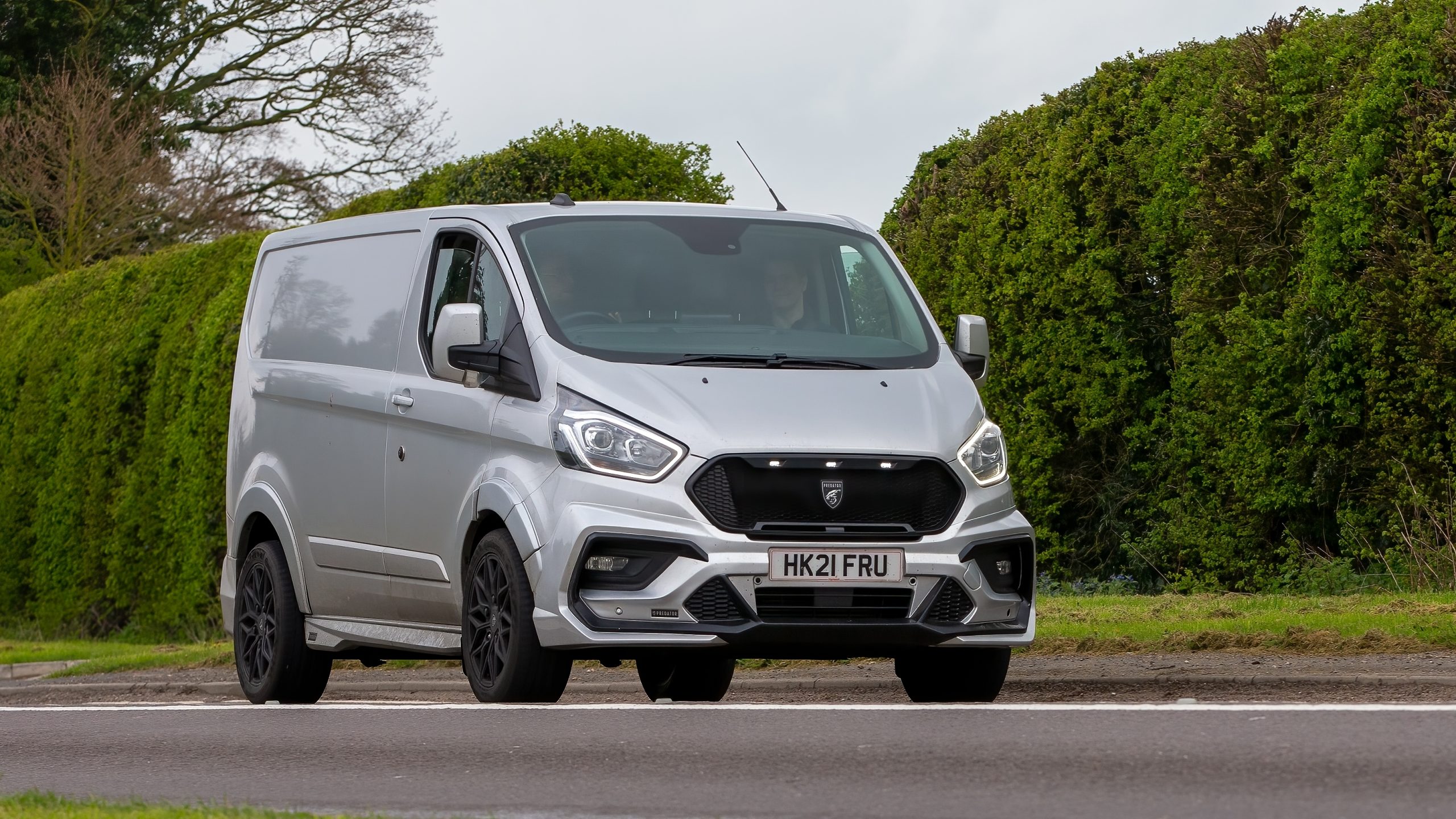 Bicester,oxon,uk,-,April,23rd,2023.,2021,Silver,Ford,Transit,Custom